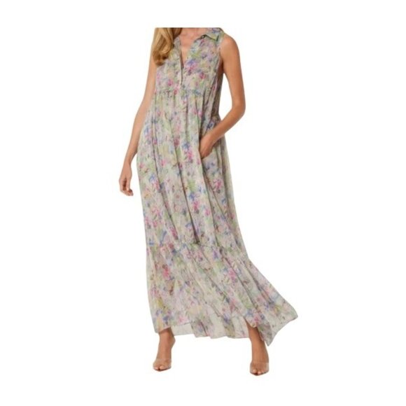 Misa Los Angeles Womens Hilma Floral Print Sleeveless Maxi Dress Size XL - Picture 1 of 10